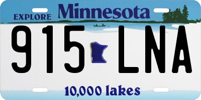 MN license plate 915LNA