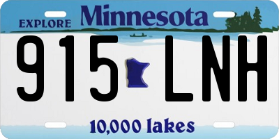 MN license plate 915LNH