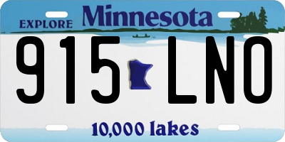 MN license plate 915LNO