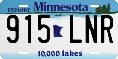 MN license plate 915LNR