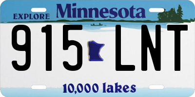 MN license plate 915LNT