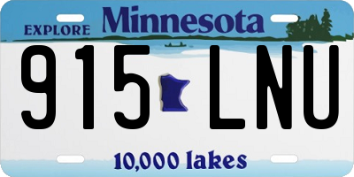 MN license plate 915LNU