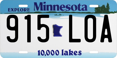 MN license plate 915LOA