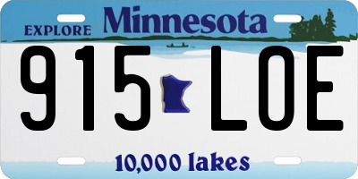 MN license plate 915LOE