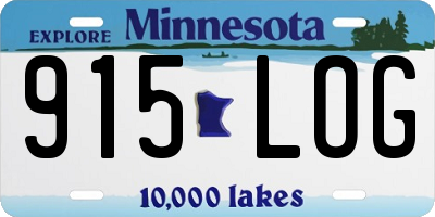 MN license plate 915LOG