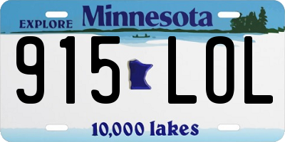 MN license plate 915LOL