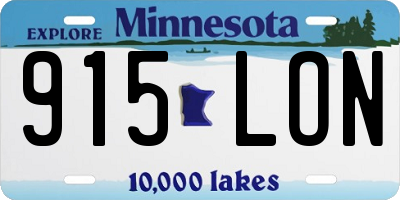 MN license plate 915LON