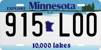 MN license plate 915LOO