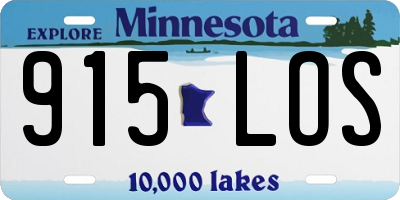MN license plate 915LOS