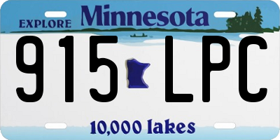 MN license plate 915LPC