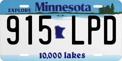 MN license plate 915LPD