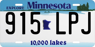 MN license plate 915LPJ