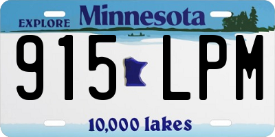 MN license plate 915LPM