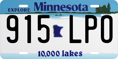 MN license plate 915LPO