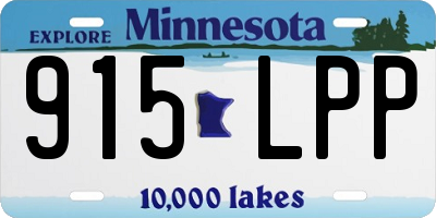 MN license plate 915LPP