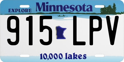 MN license plate 915LPV