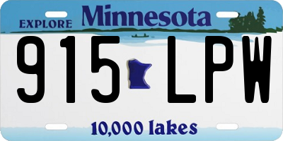 MN license plate 915LPW