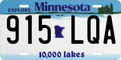 MN license plate 915LQA