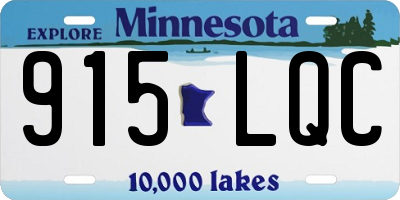 MN license plate 915LQC
