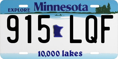 MN license plate 915LQF