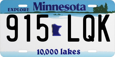 MN license plate 915LQK