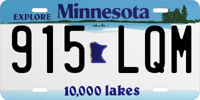 MN license plate 915LQM