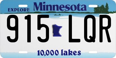 MN license plate 915LQR