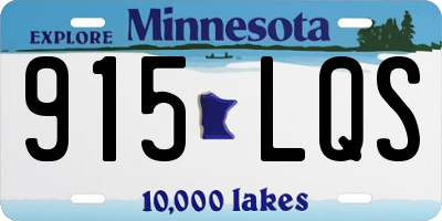 MN license plate 915LQS