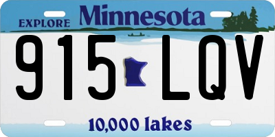 MN license plate 915LQV