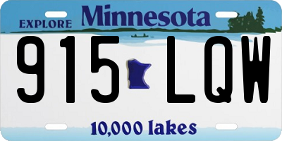 MN license plate 915LQW