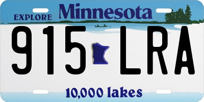MN license plate 915LRA