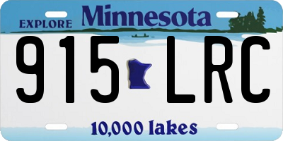 MN license plate 915LRC