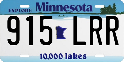 MN license plate 915LRR