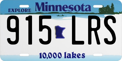 MN license plate 915LRS
