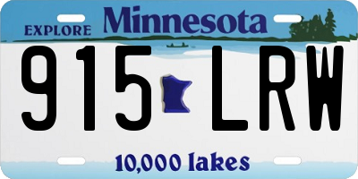 MN license plate 915LRW