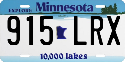 MN license plate 915LRX