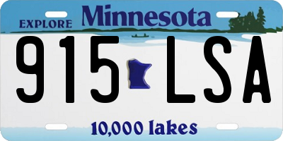 MN license plate 915LSA