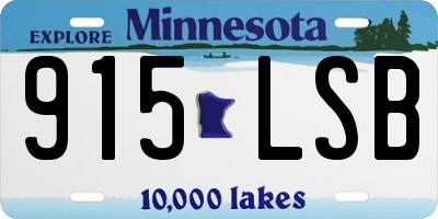 MN license plate 915LSB