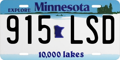 MN license plate 915LSD