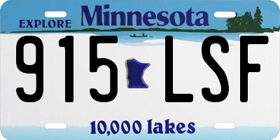 MN license plate 915LSF