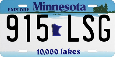 MN license plate 915LSG