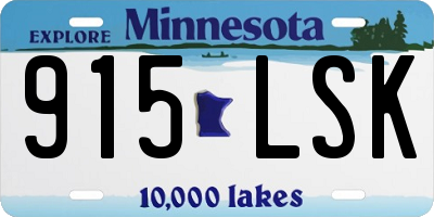 MN license plate 915LSK