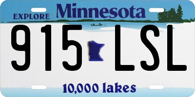 MN license plate 915LSL