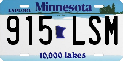 MN license plate 915LSM