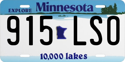 MN license plate 915LSO