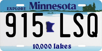MN license plate 915LSQ
