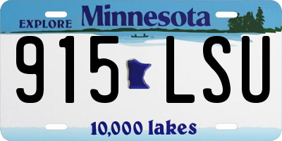 MN license plate 915LSU