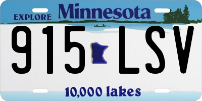 MN license plate 915LSV