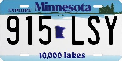 MN license plate 915LSY