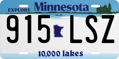 MN license plate 915LSZ
